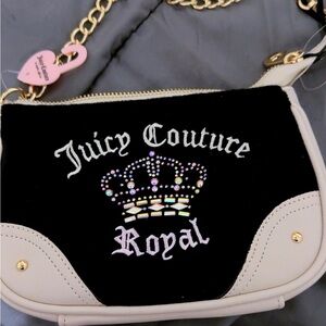 Juicy Couture Black and Cream Royal Clutch